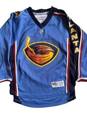 Atlanta Thrashers Rare Reebok CCM Home  Hockey Jersey Youth Child Size: 4-7